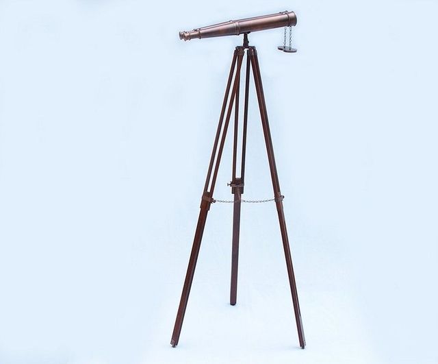 Floor Standing Admiral's Antique Copper Binoculars 62"