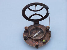 Load image into Gallery viewer, Antique Copper Round Sundial Compass with Rosewood Box 6&quot;