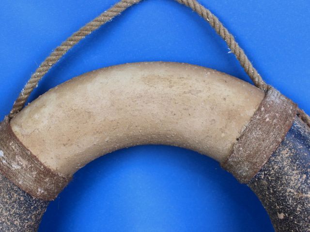 Seaworn Decorative Blue and White Vintage Lifering 20""