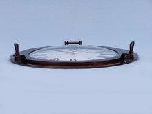 Load image into Gallery viewer, Antique Copper Deluxe Class Porthole Clock 20&quot;&quot;