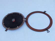 Load image into Gallery viewer, Antique Copper Deluxe Class Porthole Clock 20&quot;&quot;