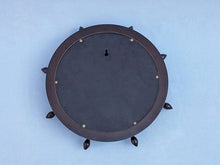 Load image into Gallery viewer, Antique Copper Ship Wheel Clock 15&quot;