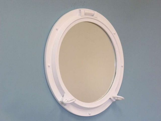 Gloss White Decorative Ship Porthole Window 24''