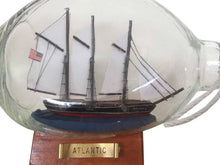 Load image into Gallery viewer, Atlantic Sailboat in a Glass Bottle 7&quot;