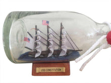 Load image into Gallery viewer, USS Constitution Model Ship in a Glass Bottle 5&quot;&quot;