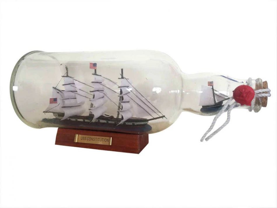 USS Constitution Model Ship in a Glass Bottle 11