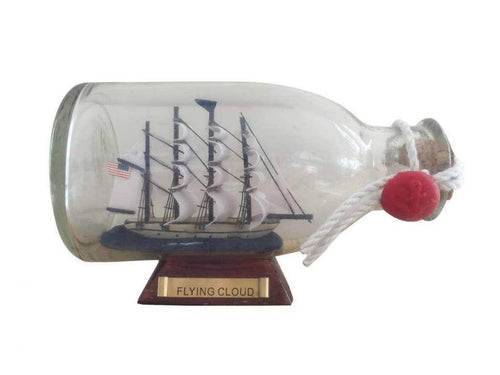 Flying Cloud Model Ship in a Glass Bottle 5