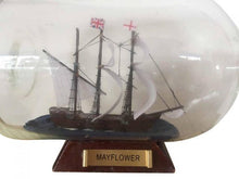 Load image into Gallery viewer, Mayflower Model Ship in a Glass Bottle  9&quot;&quot;