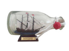 Load image into Gallery viewer, Mayflower Model Ship in a Glass Bottle 5&quot;&quot;