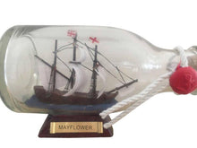 Load image into Gallery viewer, Mayflower Model Ship in a Glass Bottle 5&quot;&quot;