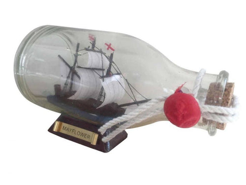 Mayflower Model Ship in a Glass Bottle 5