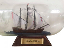 Load image into Gallery viewer, Santa Maria Model Ship in a Glass Bottle 9&quot;&quot;