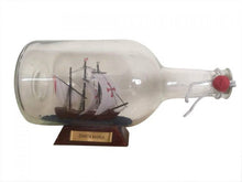 Load image into Gallery viewer, Santa Maria Model Ship in a Glass Bottle 9&quot;&quot;