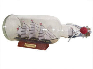 Master And Commander HMS Surprise Model Ship in a Glass Bottle 11""