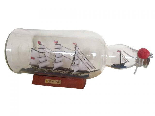 HMS Victory Model Ship in a Glass Bottle 11