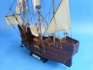 Wooden Santa Maria Tall Model Ship 14"