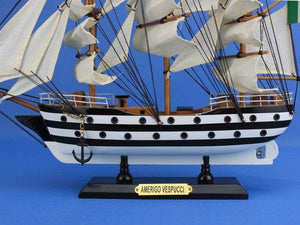 Wooden Amerigo Vespucci Tall Model Ship 15"