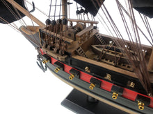 Load image into Gallery viewer, Wooden Blackbeard&#39;s Queen Anne&#39;s Revenge Black Sails Limited Model Pirate Ship 26&quot;