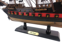 Load image into Gallery viewer, Wooden Captain Hook&#39;s Jolly Roger from Peter Pan Black Sails Limited Model Pirate Ship 26&quot;