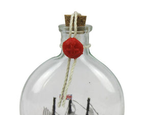 Mayflower Model Ship in a Glass Bottle 4"