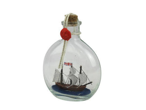 Mayflower Model Ship in a Glass Bottle 4"